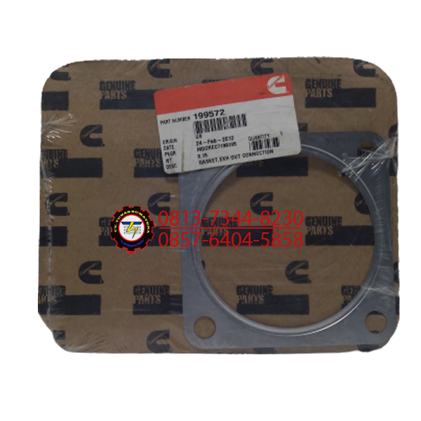 GASKET EXHAUST OUT CONNECTION PART NUMBER 199572 CUMMINS SPARE PART GENSET LAMPUNG